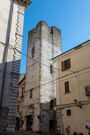 narni,italy june 29 2020 :architecture of buildings and alleys in the country of Narni on a sunny dayのeditorial素材