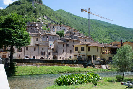 landscape of Scheggino province of Perugiaの写真素材
