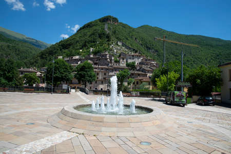landscape of Scheggino province of Perugiaの写真素材