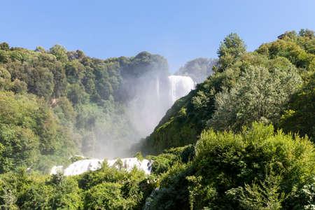 marmore waterfall the highest in europeの写真素材