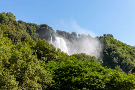 marmore waterfall the highest in europeの写真素材