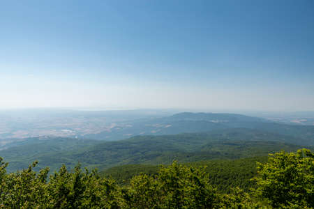 summit of mount amiata and its panoramaの写真素材