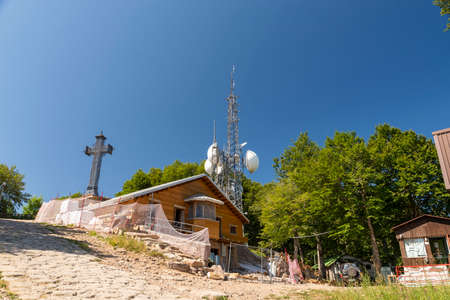 top of mount amiata and the various repeaters and the crossの写真素材