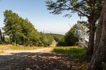 route to get to the top of mount amiataの写真素材