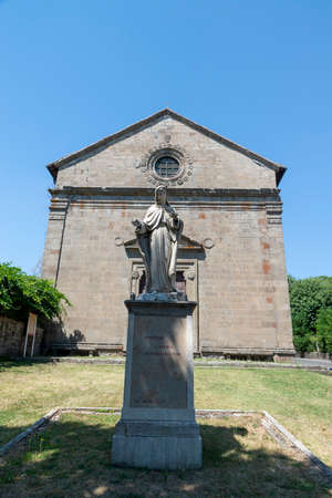 church in the country of abadia san salvatoreの写真素材