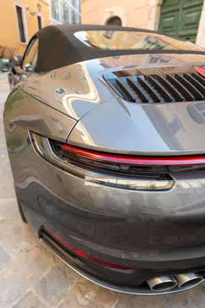 detail of the left rear of a sports carの写真素材