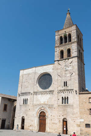 Parish church of San Michele Arcangelo in the center of Bevagnaの写真素材