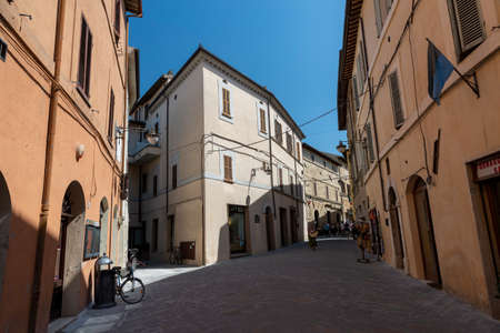 Architecture of streets and squares in the town of Bevagnaの写真素材