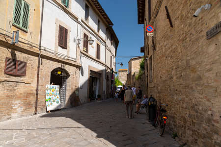 Architecture of streets and squares in the town of Bevagnaの写真素材