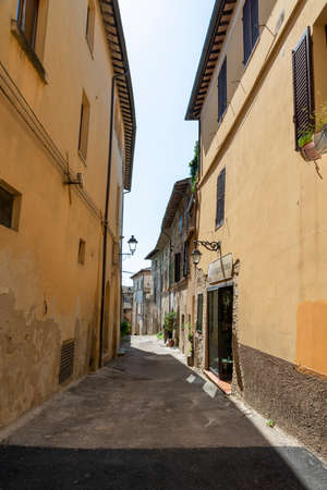 Architecture of streets and squares in the town of Bevagnaの写真素材