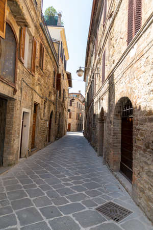 Architecture of streets and squares in the town of Bevagnaの写真素材