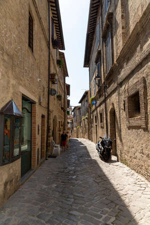 Architecture of streets and squares in the town of Bevagnaの写真素材