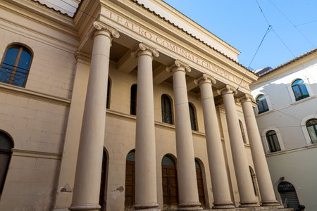 Verdi Theater in corso vecchio in the center of Terniのeditorial素材