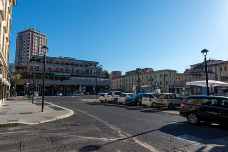 Piazza Valnerina in the center of the city of Terniのeditorial素材