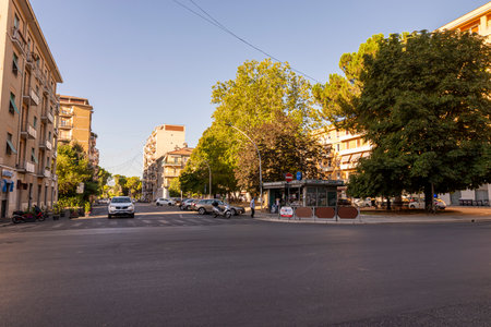 square of Dalmazia in the center of Terniのeditorial素材