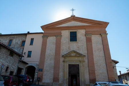 parish church of sant agostino in the town of gubbioのeditorial素材