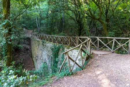 Ponte Cardona located in the geographical center of Italyの写真素材