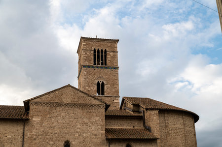 terni, italy september 24 2020: interior of the church of san francesco in the center of terniのeditorial素材