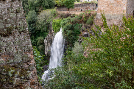 nepi, italy september 26 2020: Roman aqueduct the Bottata of the town of Nepiのeditorial素材