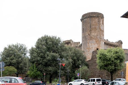 nepi, italy september 26 2020: Roman aqueduct the Bottata of the town of Nepiのeditorial素材