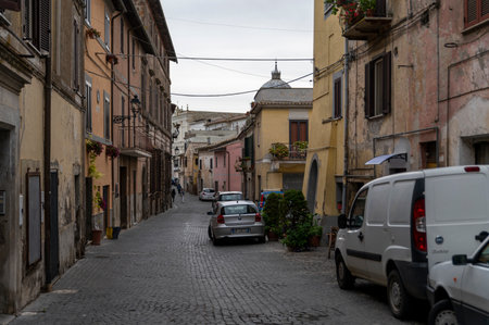 nepi, italy september 26 2020: Roman aqueduct the Bottata of the town of Nepiのeditorial素材