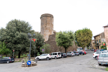 nepi, italy september 26 2020: cathedral of the village of nepiのeditorial素材