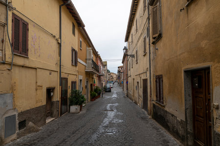 nepi, italy september 26 2020: cathedral of the village of nepiのeditorial素材
