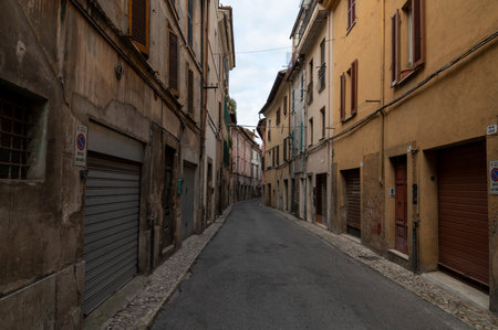 rieti, italy october 02 2020: church of san rufo in the center of the city of rietiのeditorial素材