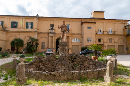 rieti, italy october 02 2020: monument in the center of italy in the city of rietiのeditorial素材