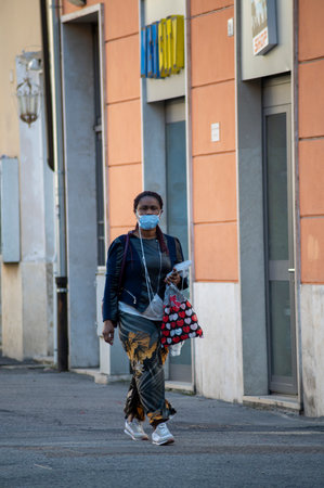 terni, italy october 13 2020: cannabis shop in the city center of terniのeditorial素材