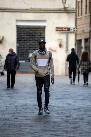 terni, italy october 14 2020: barista making a cappuccino for a customerのeditorial素材