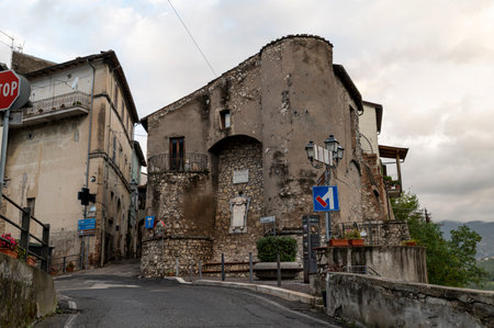 terni, italy october 16 2020: square of Emiliano Jacobelli where there is the municipality in Papignoのeditorial素材