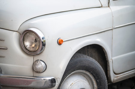 terni, italy november 17 2020: historic vintage italian car fiat 600のeditorial素材