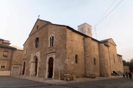 terni.italy jenuary 30 2021:church of San Francesco di terni in the city centerのeditorial素材