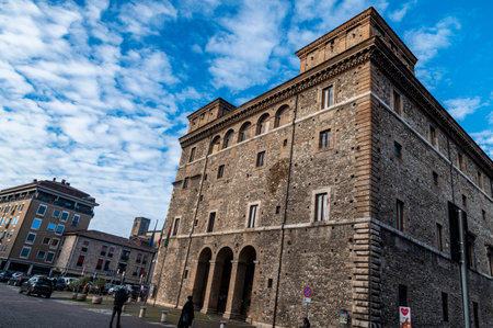 terni, italy February 01 2021: bell tower of the cathedral of teni in the stotic part of the cityのeditorial素材