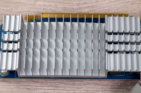 detail of the back of a motherboard with the solder trackの写真素材