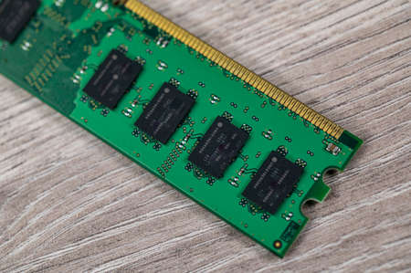 detail of the back of a motherboard with the solder trackの写真素材