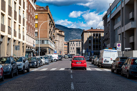terni, italy march 18 2021: course of people ending in the square of the people terniのeditorial素材