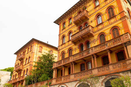 perugia, italy may 01 2021: Palazzo Donini course pietro vannucci in the center of perugiaのeditorial素材