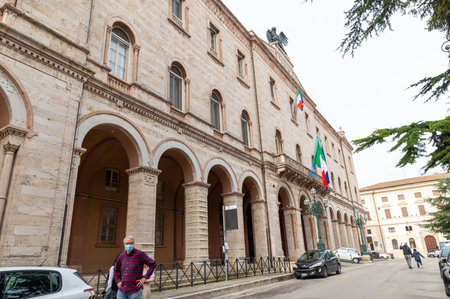 perugia, italy may 01 2021: six foreigners university in perugiaのeditorial素材