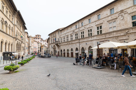perugia, italy may 01 2021: six foreigners university in perugiaのeditorial素材