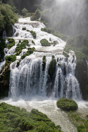 cascade of marmore open to full flow in Mayの写真素材