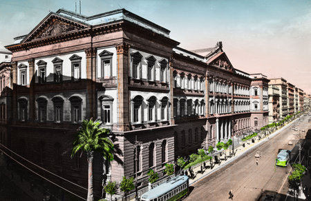 siracusa, italy july 25 1970: Syracuse Fontana Aretusa with papyri in the 70sのeditorial素材