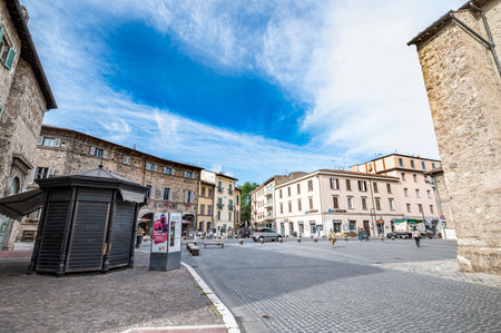 terni, italy may 14 2021: Municipality of Terni corso in Piazza del Popolo in Terniのeditorial素材
