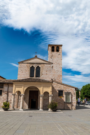 foligno, italy may 22 2021: municipality in square of republica in folignoのeditorial素材