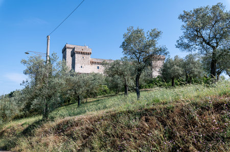 Stifone di Narni placed characteristic for the blue water in some places reeds bathingの写真素材
