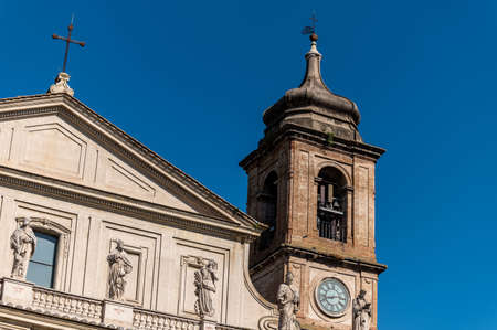 Terni facade of the Duomo church in the historic areaの写真素材