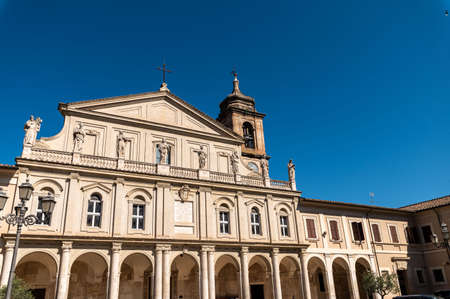 Terni facade of the Duomo church in the historic areaの写真素材