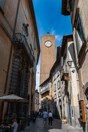 orvieto, italy june 18 2020: course covoure in the center of orvietoのeditorial素材