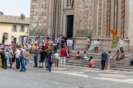 orvieto, italy june 18 2020: course covoure in the center of orvietoのeditorial素材